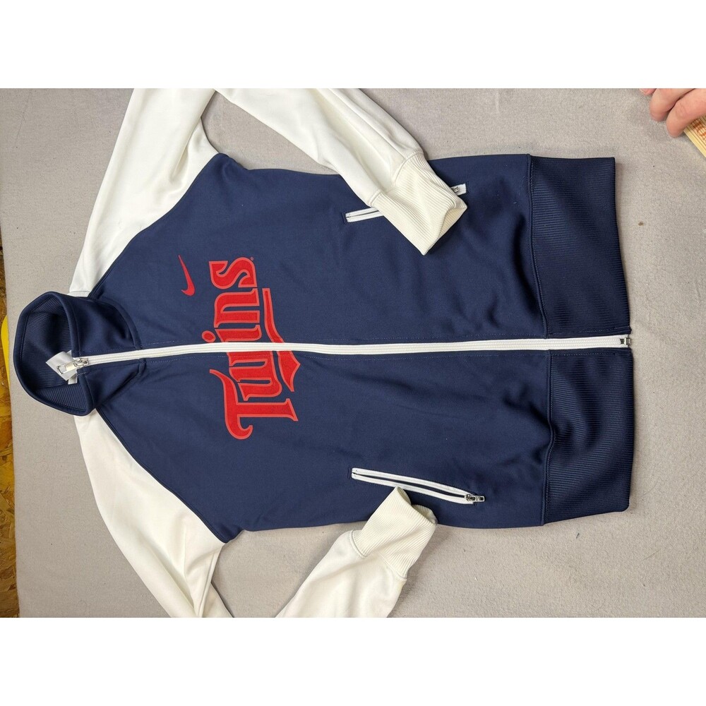 Minnesota Twins Jacket Mens Medium Blue MLB Baseball Nike Full Zip Track